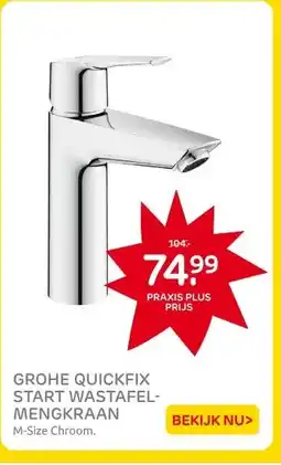 Praxis GROHE QUICKFIX START WASTAFEL- MENGKRAAN aanbieding