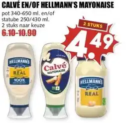 MCD Supermarkt CALVÉ EN/OF HELLMANN'S MAYONAISE aanbieding
