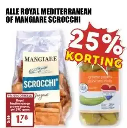 MCD Supermarkt ALLE ROYAL MEDITERRANEAN OF MANGIARE SCROCCHI aanbieding