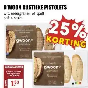 MCD Supermarkt G'WOON RUSTIEKE PISTOLETS aanbieding