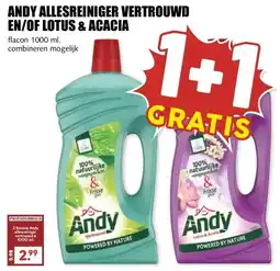MCD Supermarkt ANDY ALLESREINIGER VERTROUWD EN/OF LOTUS & ACACIA aanbieding