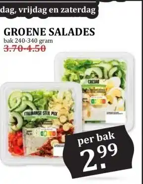 MCD Supermarkt GROENE SALADES aanbieding