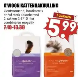 MCD Supermarkt G'WOON KATTENBAKVULLING aanbieding
