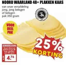 MCD Supermarkt NOORD WAARLAND 48+ PLAKKEN KAAS aanbieding