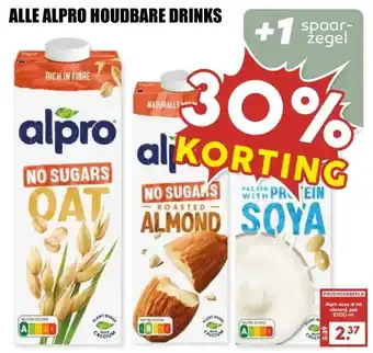 MCD Supermarkt ALLE ALPRO HOUDBARE DRINKS aanbieding