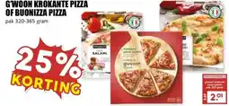MCD Supermarkt G'WOON KROKANTE PIZZA OF BUONIZZA PIZZA aanbieding
