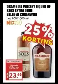 MCD Supermarkt DRAMBUIE WHISKY LIQUER OF BOLS EXTRA OUDE BELEGEN CORENWIJN aanbieding