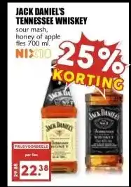 MCD Supermarkt JACK DANIEL'S TENNESSEE WHISKEY aanbieding
