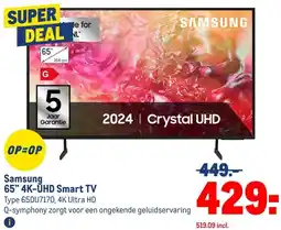 Makro Samsung 65 4K-UHD Smart TV aanbieding