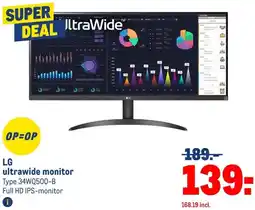 Makro LG ultrawide monitor aanbieding