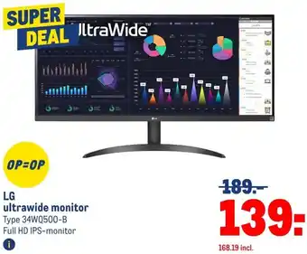 Makro LG ultrawide monitor aanbieding