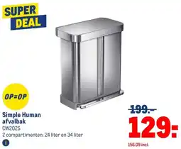 Makro Simple Human afvalbak aanbieding