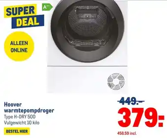 Makro Hoover warmtepompdroger aanbieding
