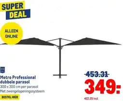 Makro Metro Professional dubbele parasol aanbieding