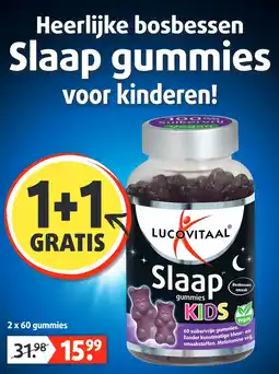 Lucovitaal Heerlijke bosbessen Slaap gummies voor kinderen! aanbieding