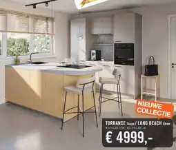 Keukendepot TORRANCE Taupe/LONG BEACH Eiken aanbieding