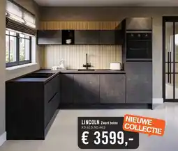 Keukendepot LINCOLN Zwart beton aanbieding