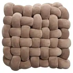 Kwantum Kussen Knit Bruin 45x45 Cm aanbieding
