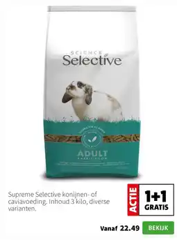 Intratuin Supreme Selective konijnen- of caviavoeding. Inhoud 3 kilo, diverse varianten. aanbieding