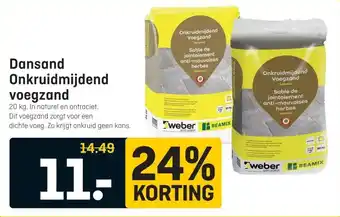 Hubo Dansand Onkruidmijdend voegzand aanbieding