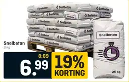 Hubo Snelbeton aanbieding