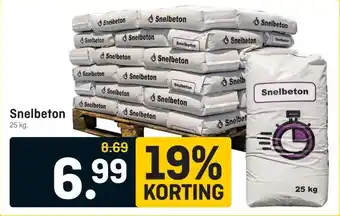 Hubo Snelbeton aanbieding