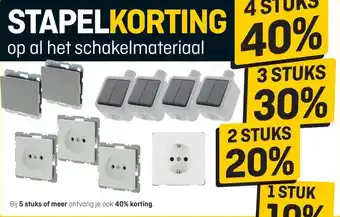 Hubo op al het schakelmateriaal aanbieding
