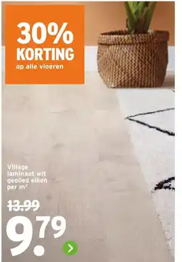 GAMMA Village laminaat wit geolied eiken per m² aanbieding