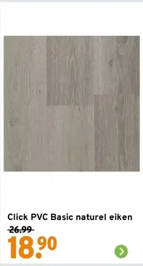 GAMMA Click PVC Basic naturel eiken aanbieding