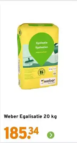 GAMMA Weber Egalisatie 20 kg aanbieding
