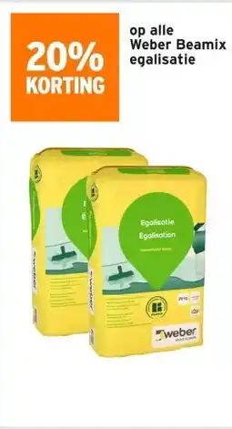 GAMMA 20% korting op alle Weber Beamix egalisatie aanbieding