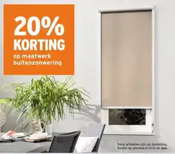 GAMMA 20% KORTING op maatwerk buitenzonwering aanbieding