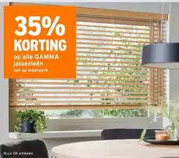 GAMMA 35% KORTING op alle GAMMA jaloezieën aanbieding