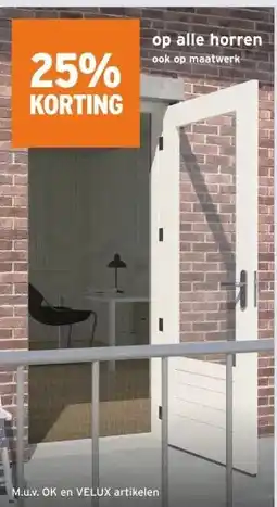 GAMMA 25% KORTING op alle horren ook op maatwerk aanbieding