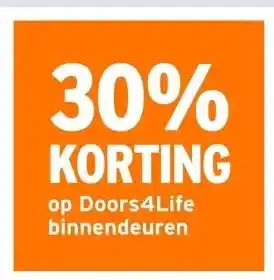 GAMMA 30% KORTING op Doors4Life binnendeuren aanbieding