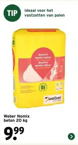 GAMMA Weber Nomix beton 20 kg aanbieding