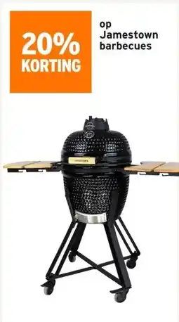 GAMMA 20% KORTING op Jamestown barbecues aanbieding
