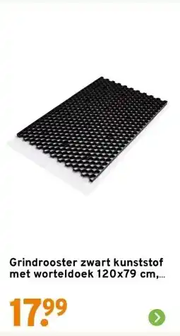GAMMA Grindrooster zwart kunststof met worteldoek 120x79 cm, dikte 3cm aanbieding