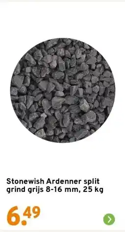 GAMMA Stonewish Ardenner split grind grijs 8-16 mm, 25 kg aanbieding