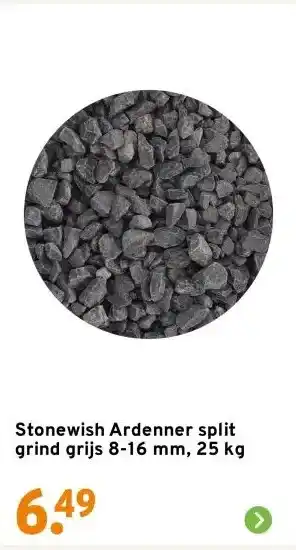 GAMMA Stonewish Ardenner split grind grijs 8-16 mm, 25 kg aanbieding