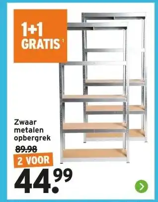 GAMMA Zwaar metalen opbergrek aanbieding