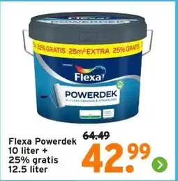 GAMMA Flexa Powerdek 10 liter + 25% gratis 12.5 liter aanbieding