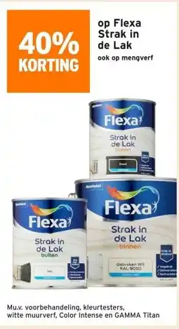 GAMMA 40% korting op Flexa Strak in de Lak aanbieding