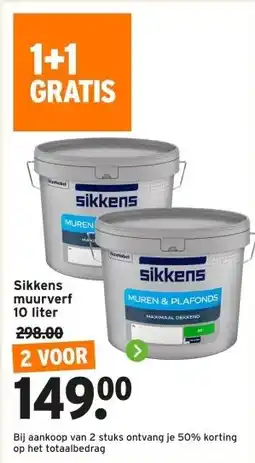 GAMMA Sikkens muurverf 10 liter aanbieding