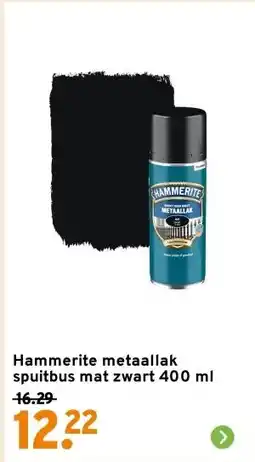 GAMMA Hammerite metaallak spuitbus mat zwart 400 ml aanbieding