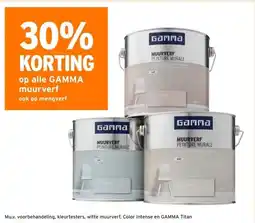 GAMMA 30% KORTING op alle GAMMA muurverf aanbieding