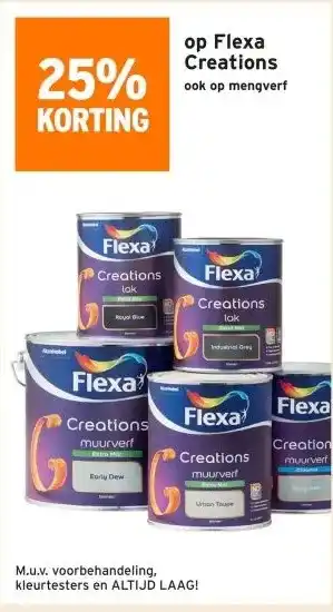 GAMMA 25% KORTING op Flexa Creations aanbieding