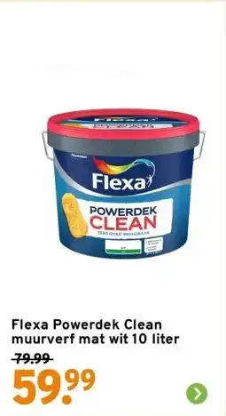 GAMMA Flexa Powerdek Clean muurverf mat wit 10 liter aanbieding