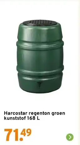 GAMMA Harcostar regenton groen kunststof 168 L aanbieding