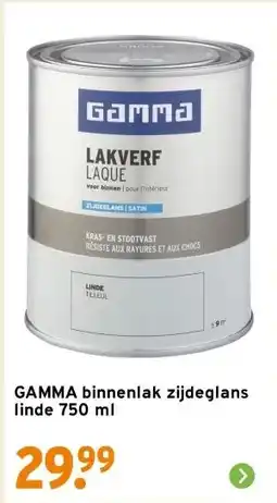 GAMMA GAMMA binnenlak zijdeglans linde 750 ml aanbieding